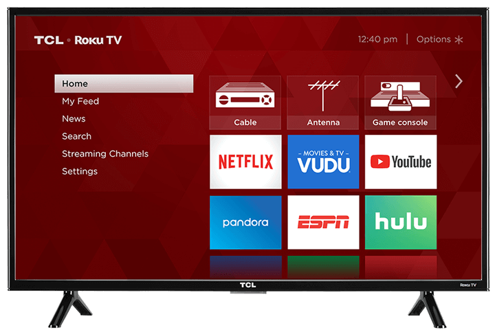 TCL 49" Class 3-Series FHD LED Roku Smart TV - Front View