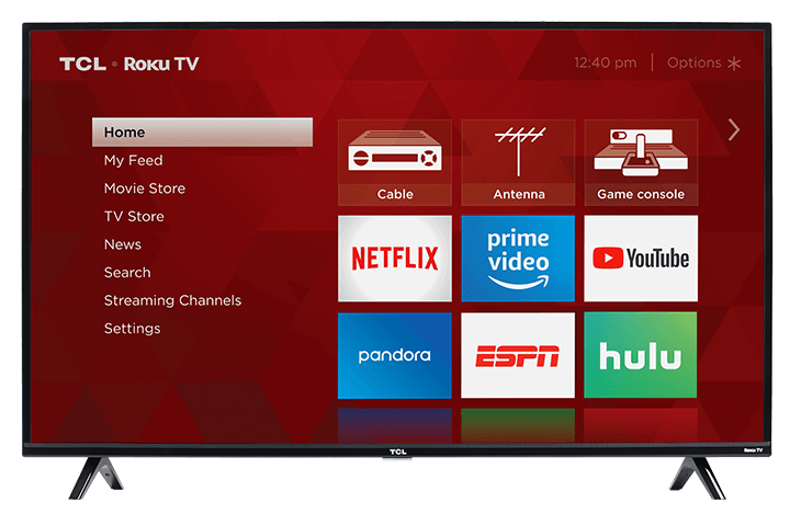 TCL 43" Class 3-Series FHD LED Roku Smart TV - Front View