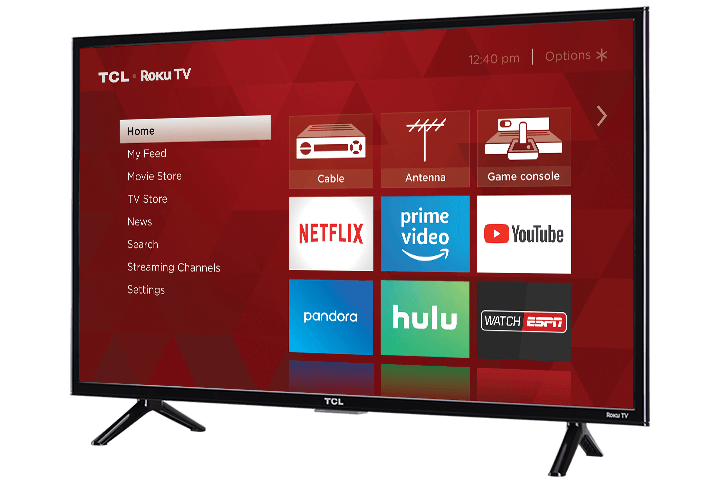 TCL 32" Class 3-Series HD LED Roku Smart TV - Angle View