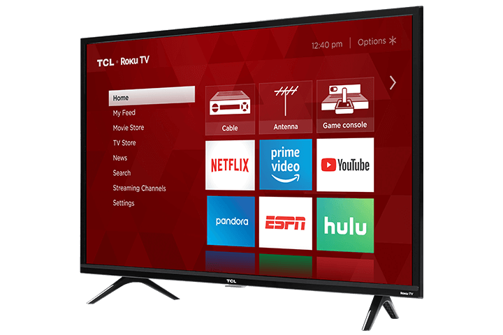 TCL 32” Class 3-Series HD LED Roku Smart TV - Angle View