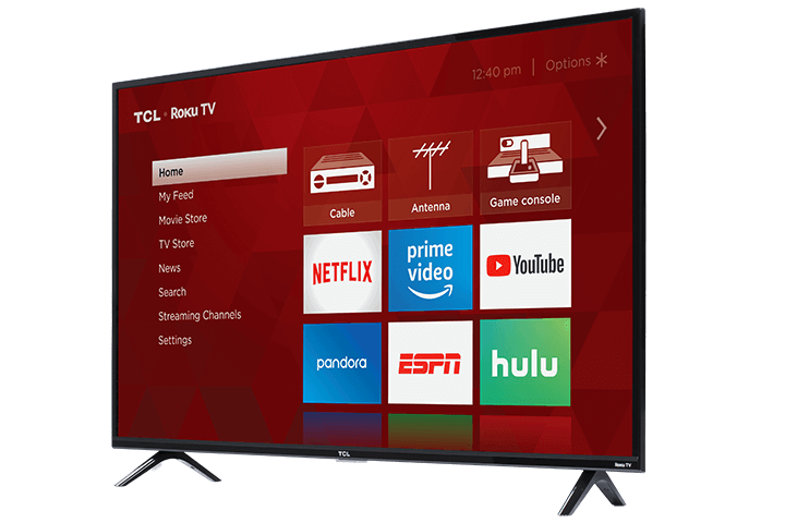 TCL 49" Class 3-Series FHD LED Roku Smart TV - Angle View