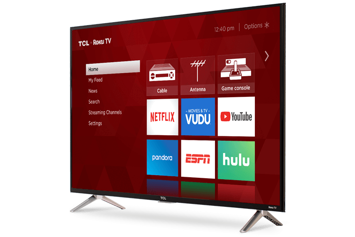 TCL 43" Class 3-Series FHD LED Roku Smart TV - Angle View