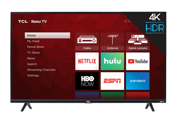 TCL 43" Class 4-Series 4K UHD LED Roku Smart TV  43S425 - Front View