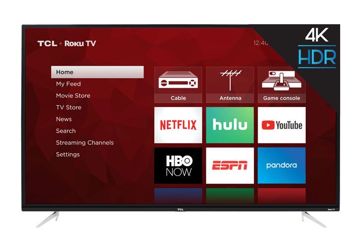 TCL 43" Class 4-Series 4K UHD LED Roku Smart TV 43S423 - Front View