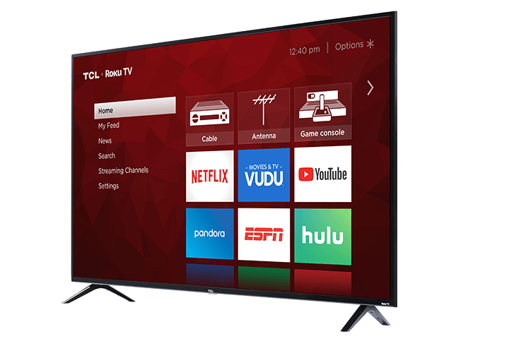 TCL 65" Class 4-Series 4K UHD LED Roku Smart TV 65S421 - Front View