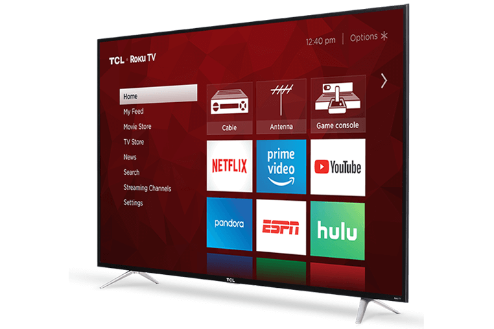 TCL 65" Class 4-Series 4K UHD LED Roku Smart TV 65S403 - Angle View